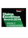 Claims Excellence Awards 2014 Highly Commended Badge